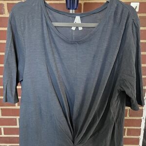 Pact Charcoal Twist Front Women's Tee‎